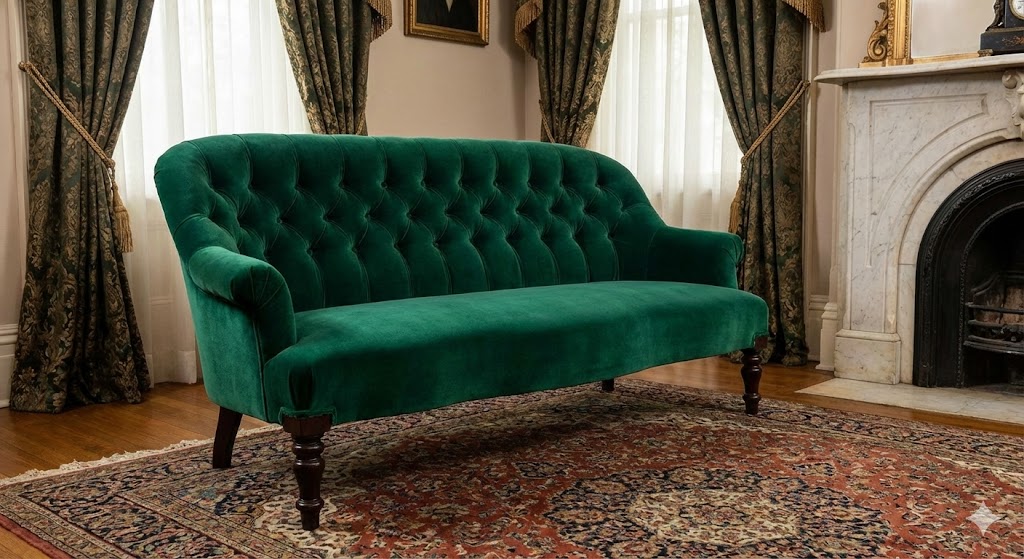 Canapé Napoléon III retapissé